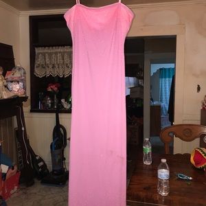 Rampage long pink evening dress